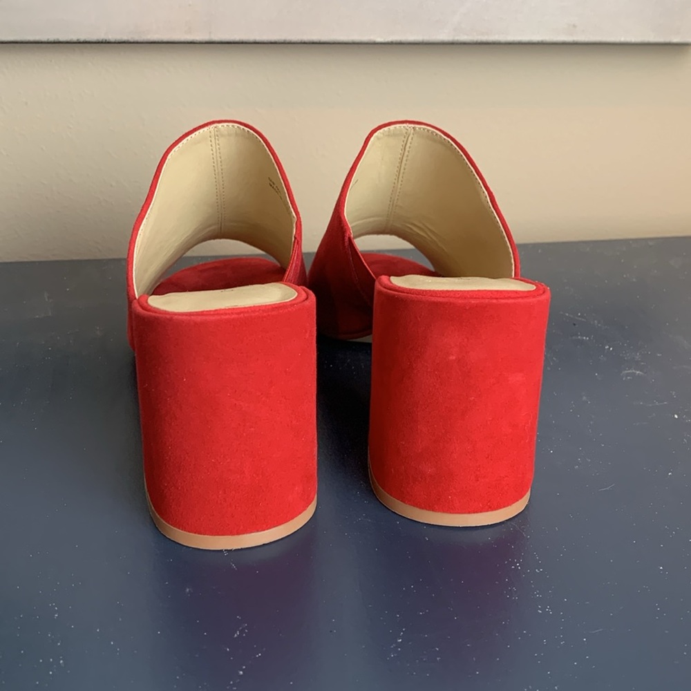 Chinese Laundry Los Angeles Women’s Red Open Toe Mules Size 7 - Picture 3 of 10